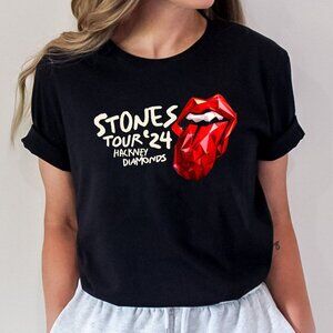 Rolling Stones 2024 North American Tour T-Shirt Classic Rock Band Fan Gift Tee